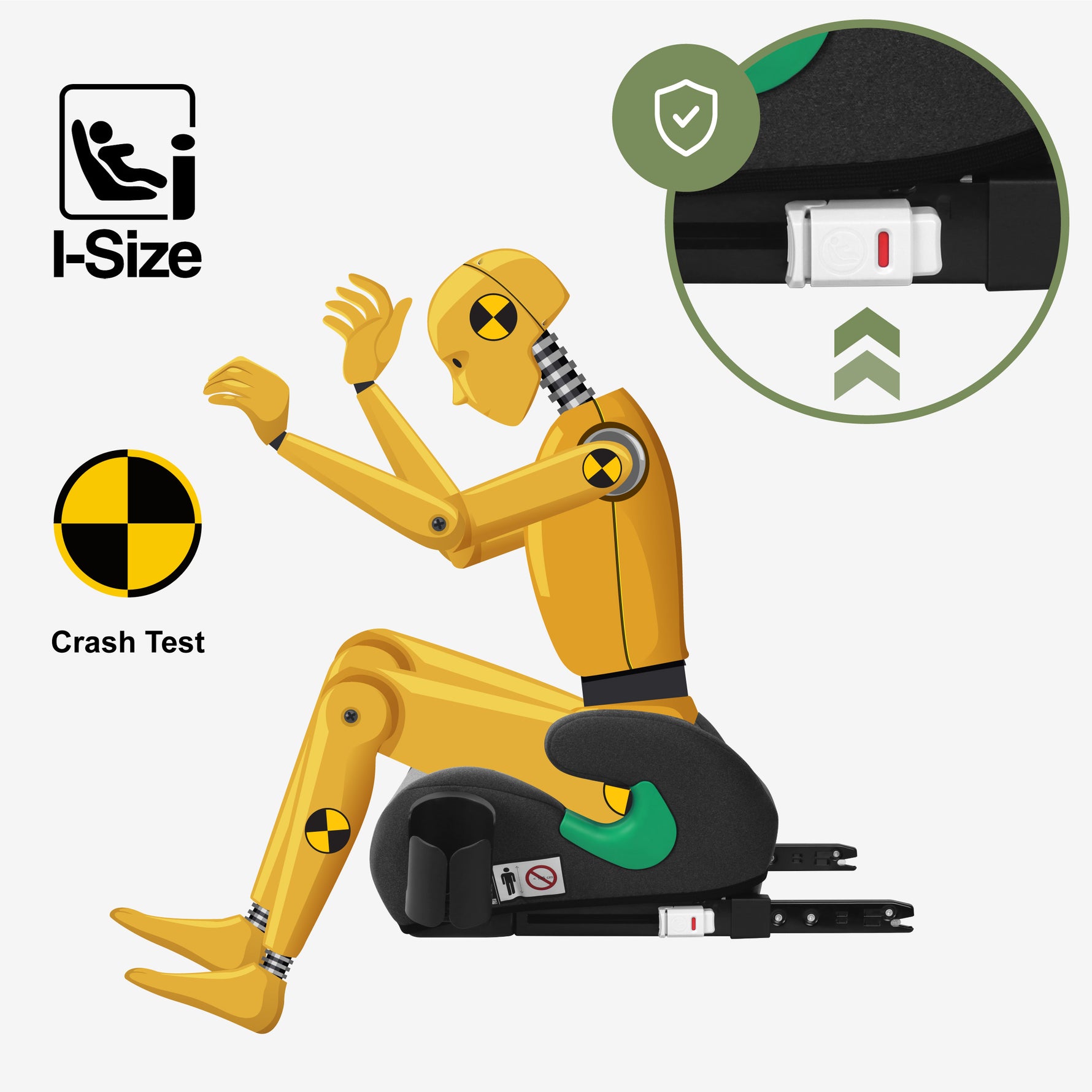 Auto sedište za decu sa isofix-om 125-150cm Tulano Cabby 35 Grey