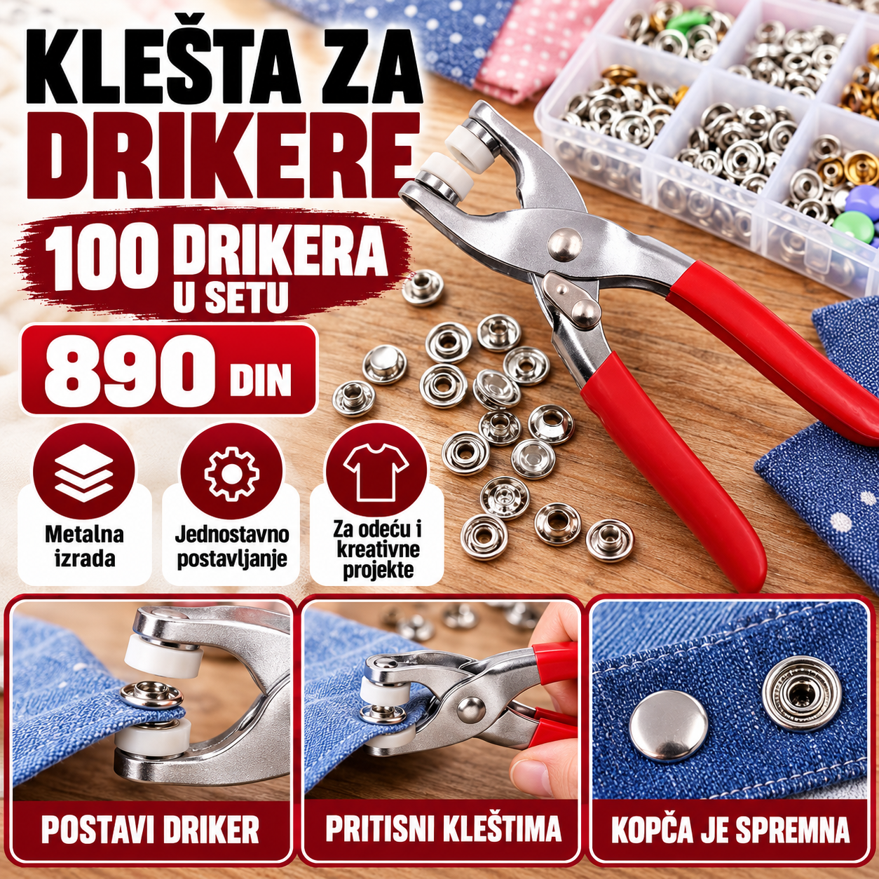 Metalna klešta i nitni - 100 drikera) – prodajni vizual 1:1