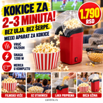 Meixi Aparat za kokice crveni, 1200 W