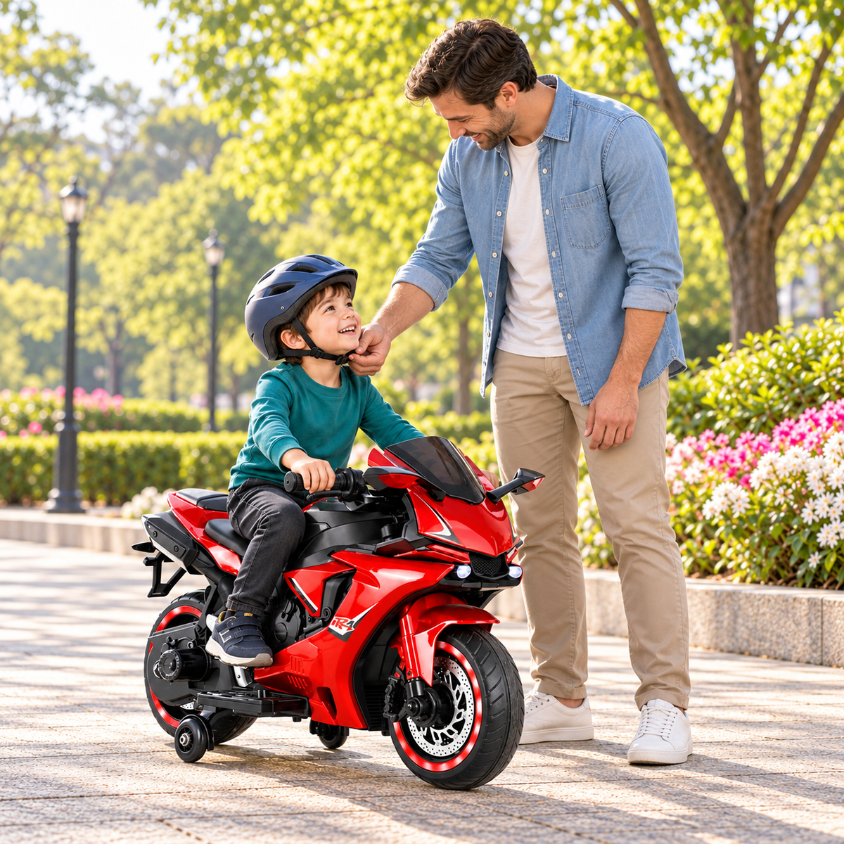 Dete na vozilu motor-149 sa roditeljem