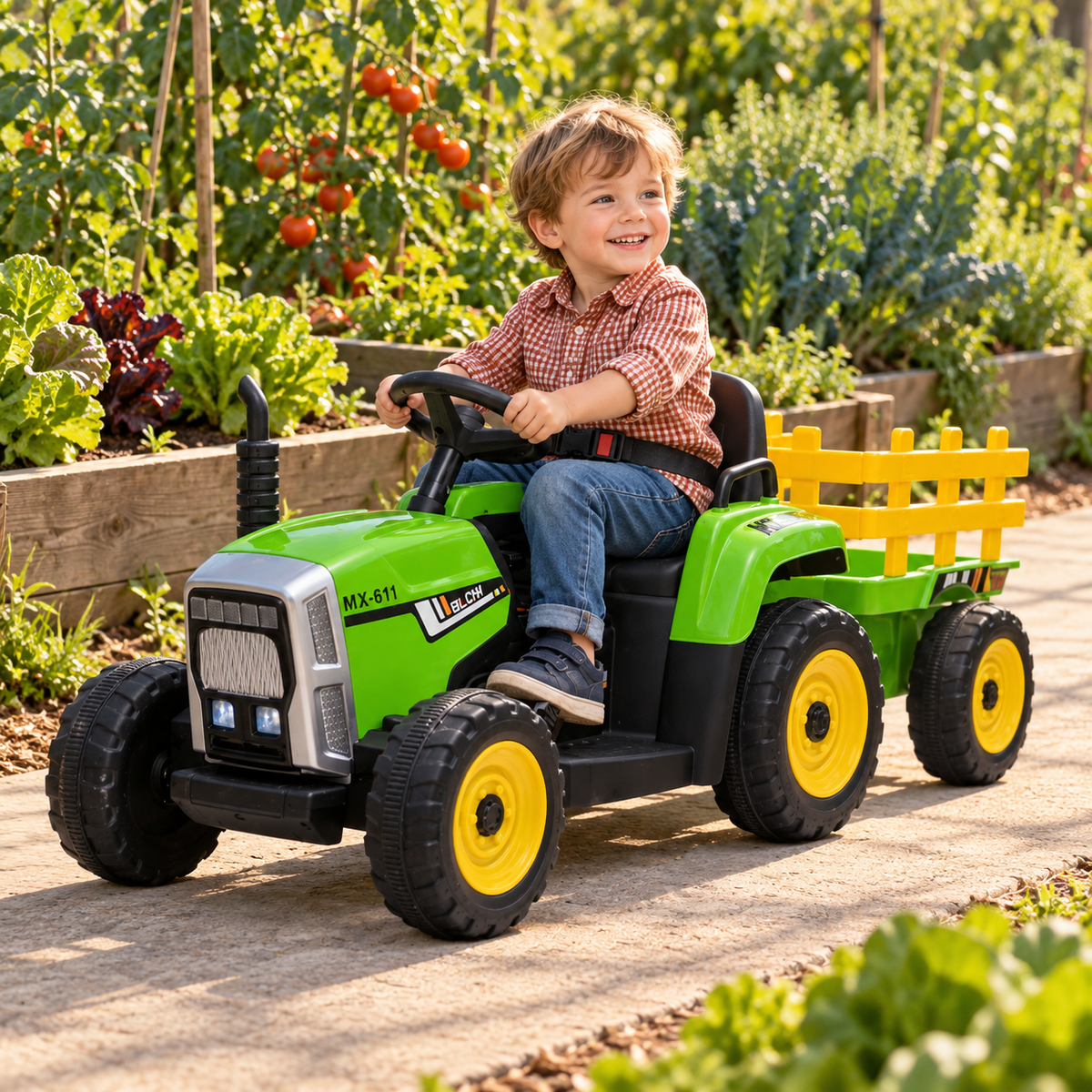 Dete samo kod vozila traktor-261