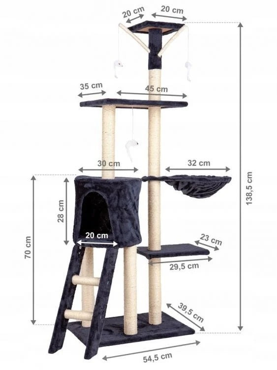 Češko za mačke 138cm XL biege