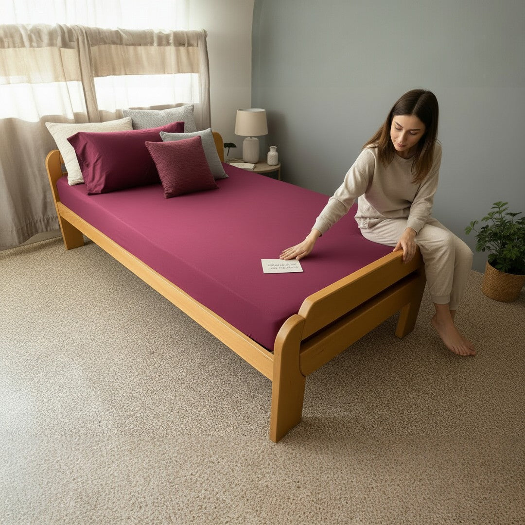 Čaršav Flanel 100x200cm+25cm Ciklama boja