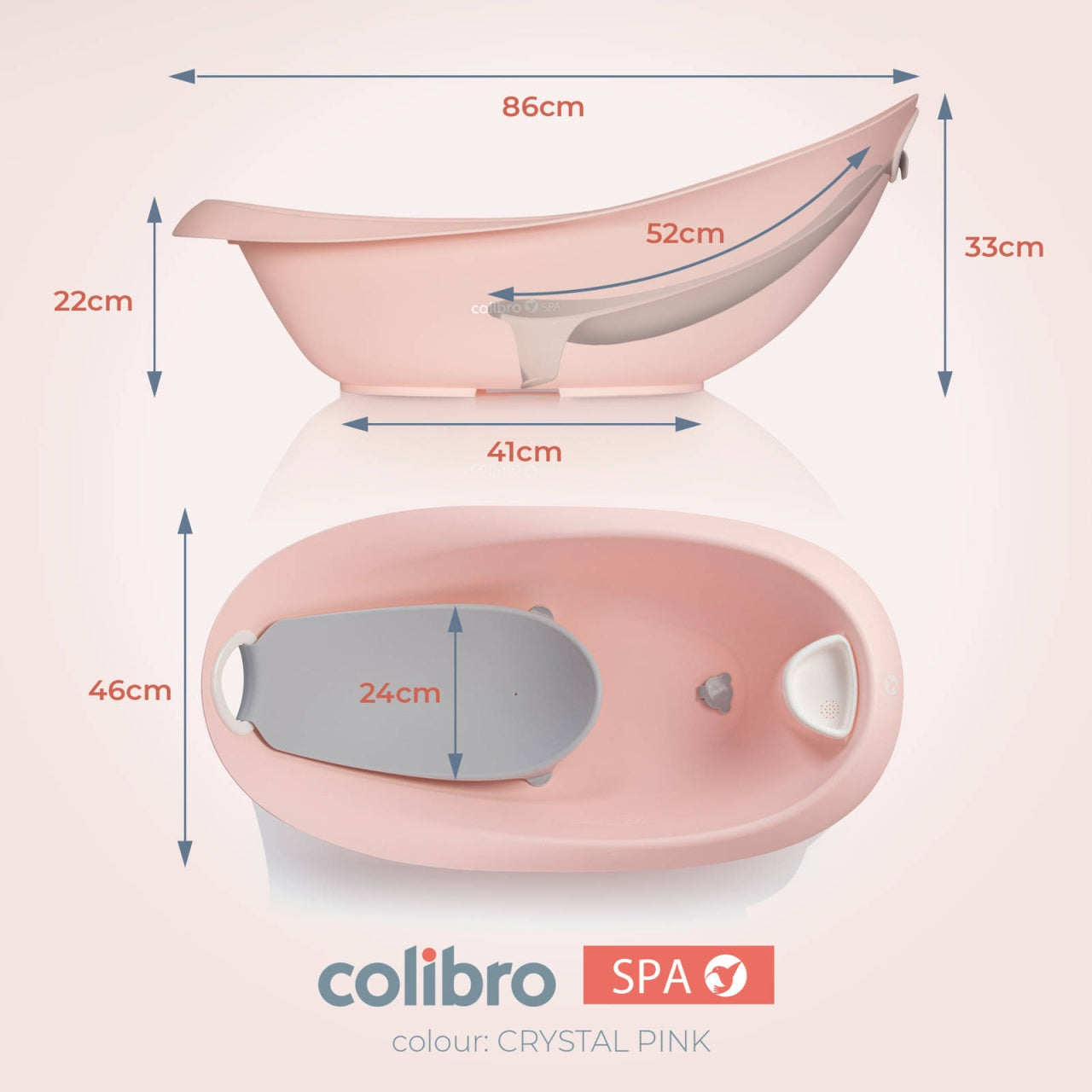 COLIBRO KADICA ZA KUPANJE 2U1 CRYSTAL PINK