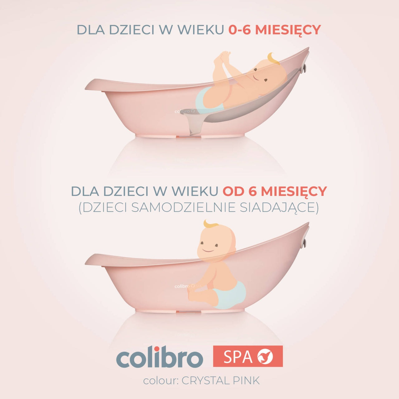 COLIBRO KADICA ZA KUPANJE 2U1 CRYSTAL PINK