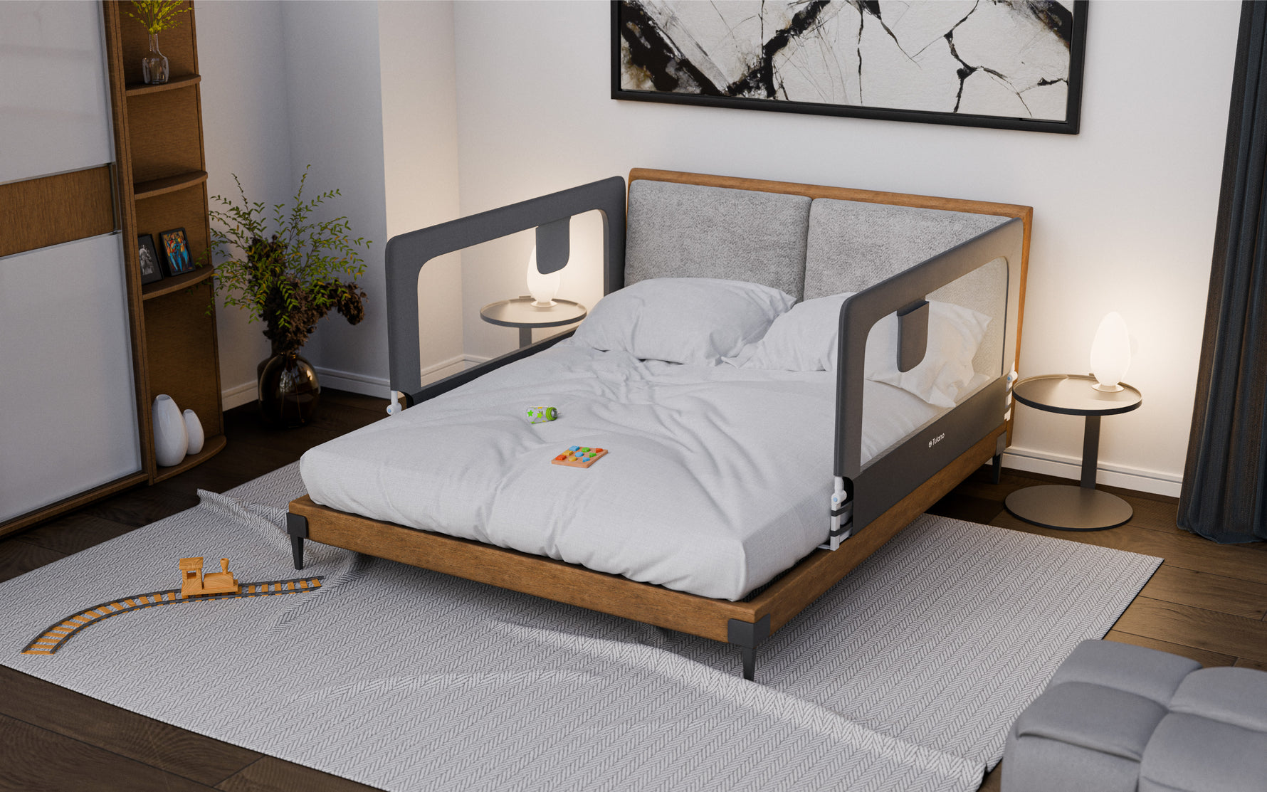 Tulano Cover 44 Zaštitna ogradica za krevet 140cm Siva