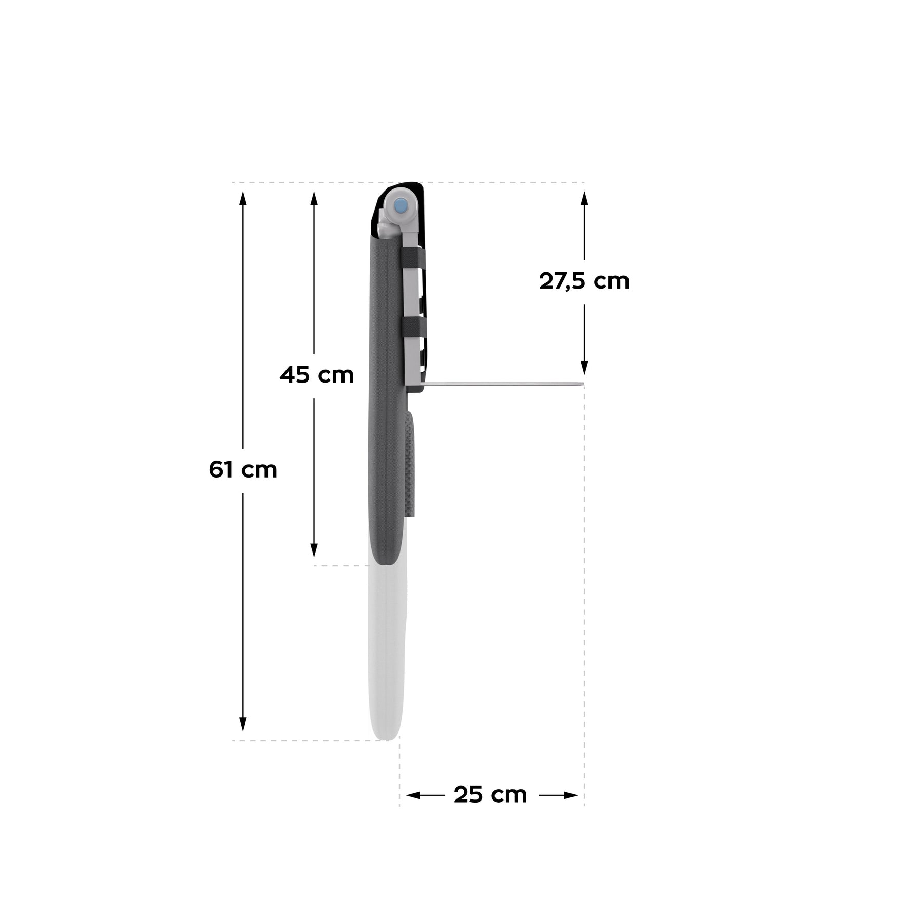 Zaštitna ogradica za krevet 150cm Tulano Cover 25 Siva