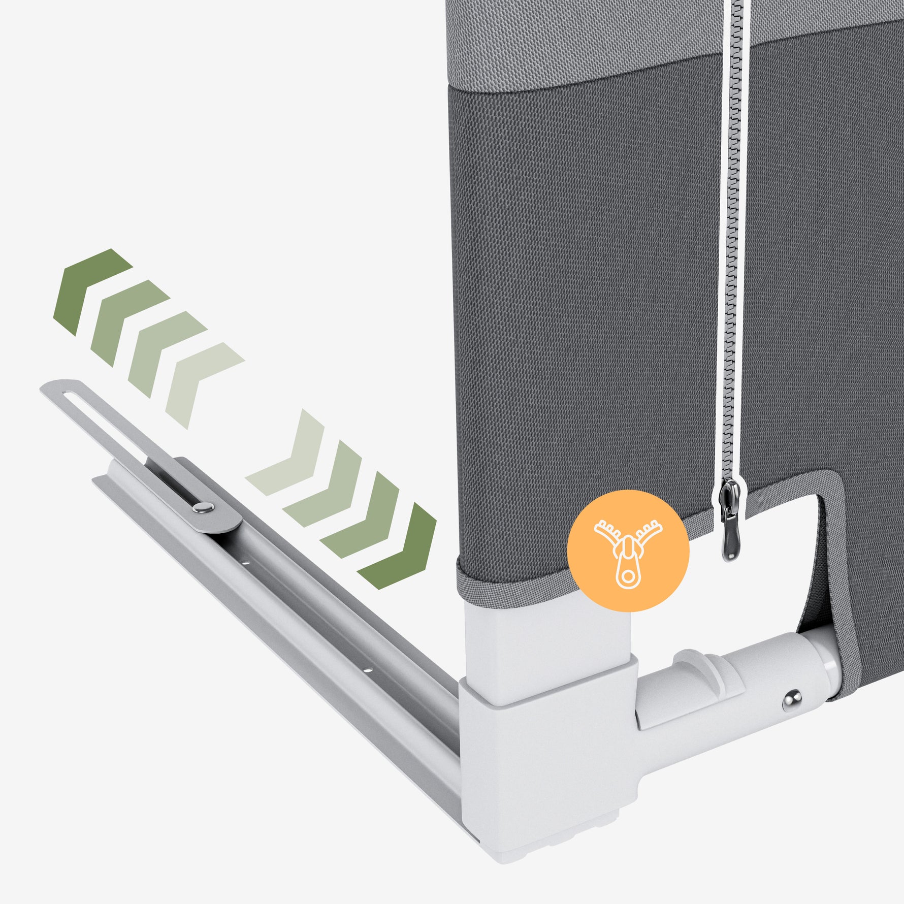 Tulano Cover 44 Zaštitna ogradica za krevet 140cm Siva