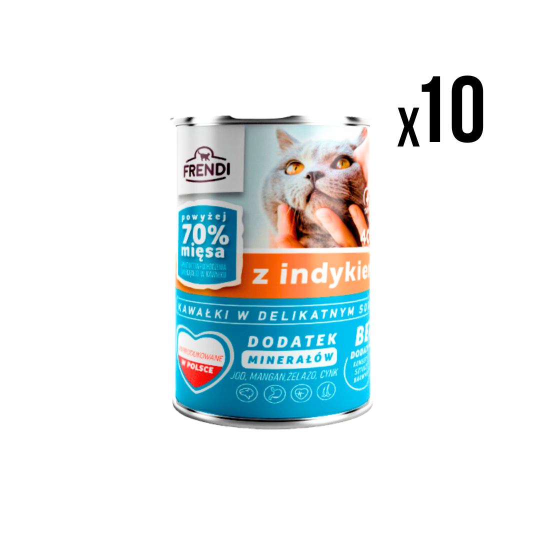 FRENDI Vlažna hrana za mačke Ćuretina 400g x10 kom