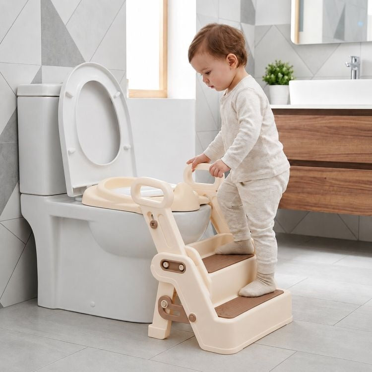 Dečiji adapter za WC šolju sa stepenikom i rukohvatima HA-P33-2 – ECOTOYS