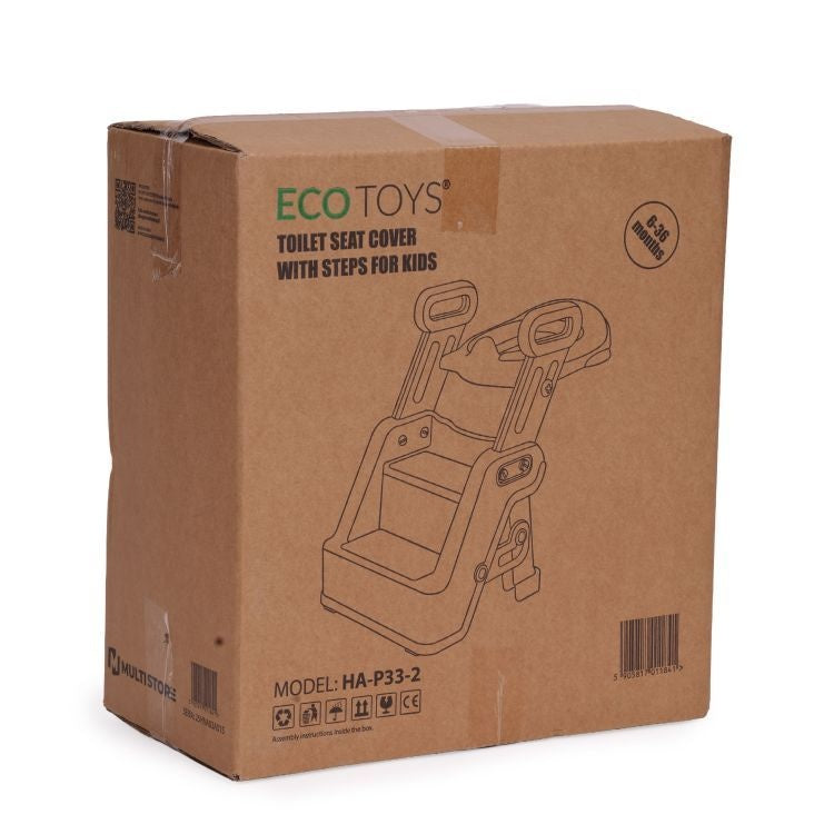 Dečiji adapter za WC šolju sa stepenikom i rukohvatima HA-P33-2 – ECOTOYS