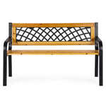 Drvena baštenska klupa sa rešetkastim naslonom 118×52 cm - MultiGarden