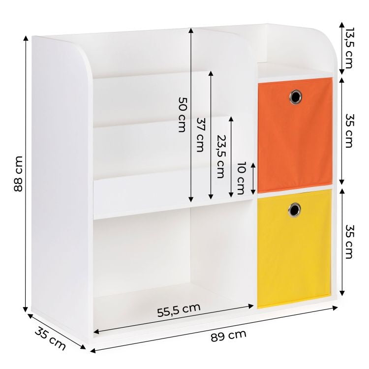 Drvena decija polica organizer sa policama 02A ECOTOYS
