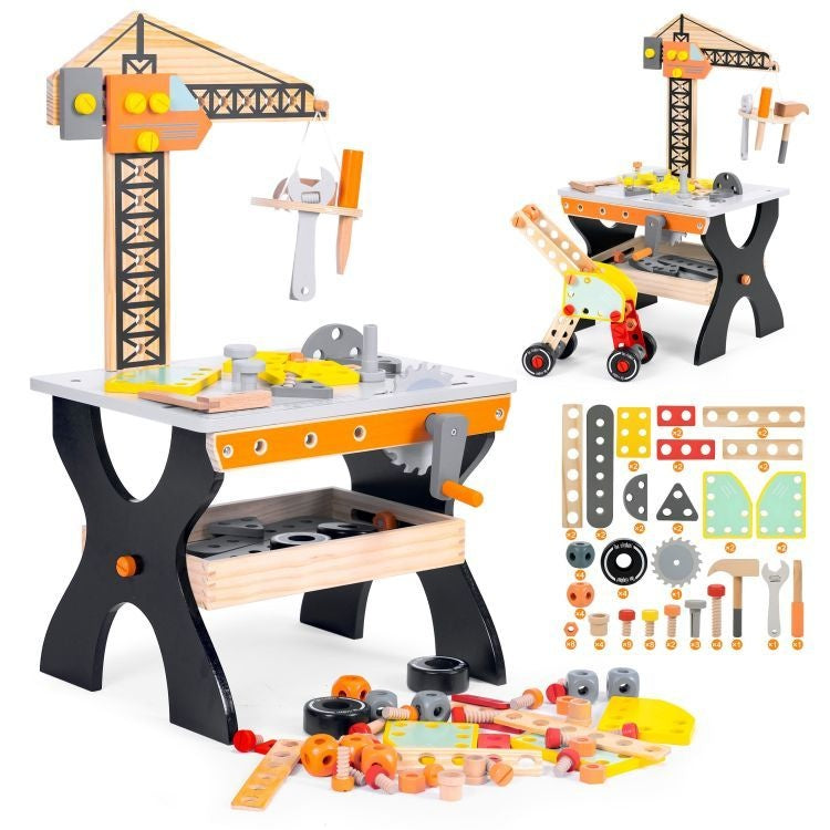 Drvena radionica za decu, sto sa alatom – ECOTOYS