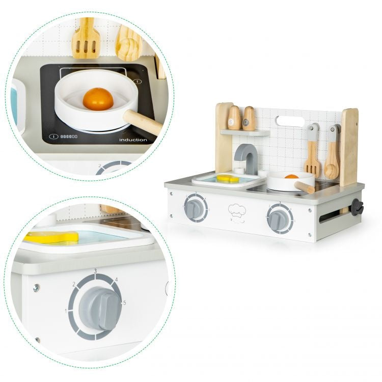 Drvena rerna sa dodacima, mini kuhinja ECOTOYS