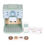 Drveni aparat za kafu za decu – barista set, 8 delova – ECOTOYS