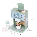 Drveni aparat za kafu za decu – barista set, 8 delova – ECOTOYS