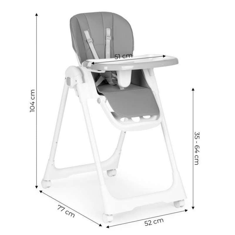 ECOTOYS STOLICA ZA HRANJENJE - DARK GRAY