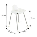ECOTOYS STOLICA ZA HRANJENJE WHITE