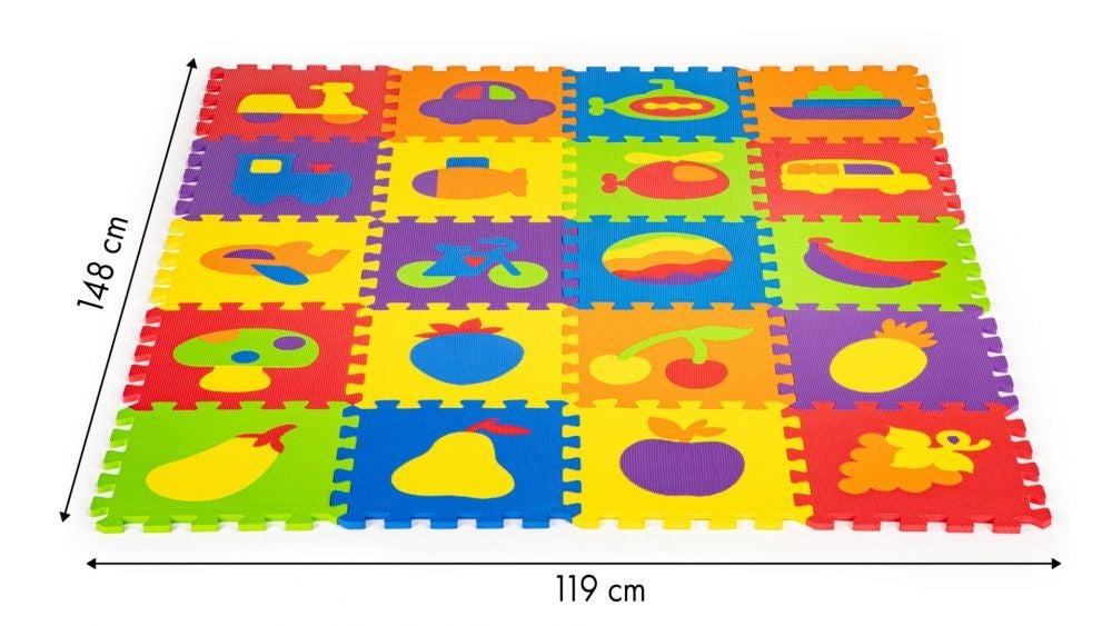 Edukativna podloga EVA FOAM 20 delova 148x119cm ECOTOYS
