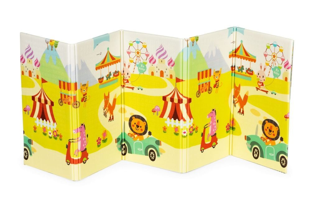 Edukativna podloga za igru sa dva lica Animals sklopiva sa torbom ECOTOYS