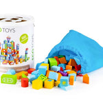 EDUKATIVNE DRVENE KOCKE CITY 100 KOM