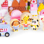 EDUKATIVNE DRVENE KOCKE SET -CANDY CITY 116 KOM