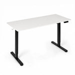 Električni radni sto 140 × 60 cm sa podesivom visinom 72–118 cm, bela radna ploča – ModernHome