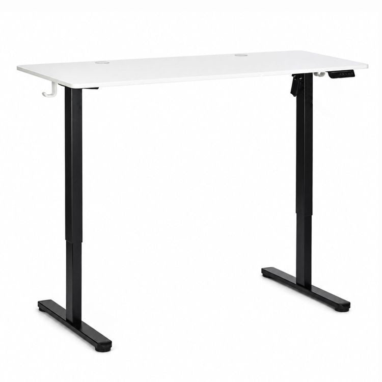 Električni radni sto 140 × 60 cm sa podesivom visinom 72–118 cm, bela radna ploča – ModernHome