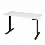 Električni radni sto 140 × 60 cm sa podesivom visinom 72–118 cm, bela radna ploča – ModernHome