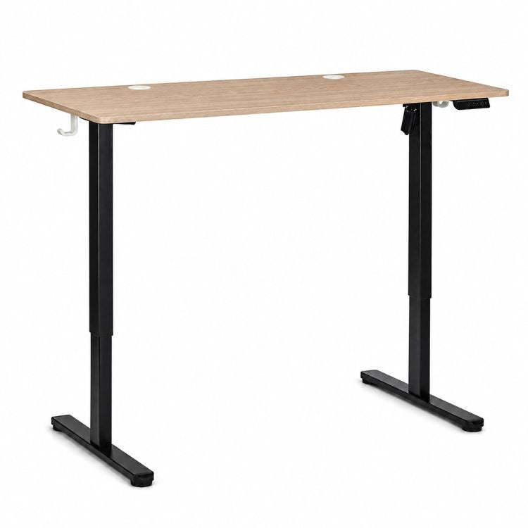 Električni radni sto 140 × 60 cm sa podesivom visinom 72–118 cm, svetli hrast – ModernHome