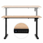 Električni radni sto 140 × 60 cm sa podesivom visinom 72–118 cm, svetli hrast – ModernHome