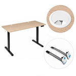 Električni radni sto 140 × 60 cm sa podesivom visinom 72–118 cm, svetli hrast – ModernHome