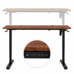 Električni radni sto 140 × 60 cm sa podesivom visinom 72–118 cm, rustični hrast – ModernHome