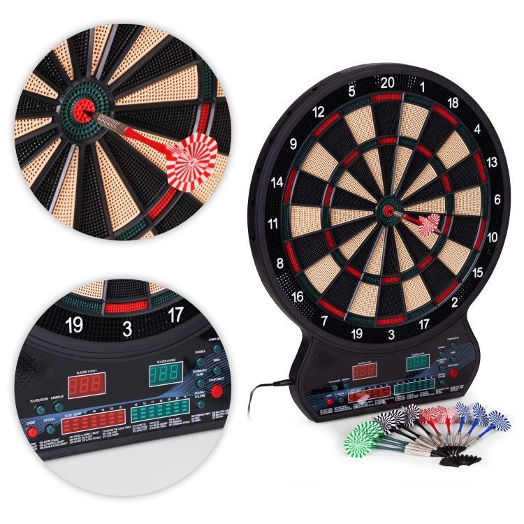 Elektronski pikado 42 cm sa LCD ekranom, 27 igara, set sa 12 pikada