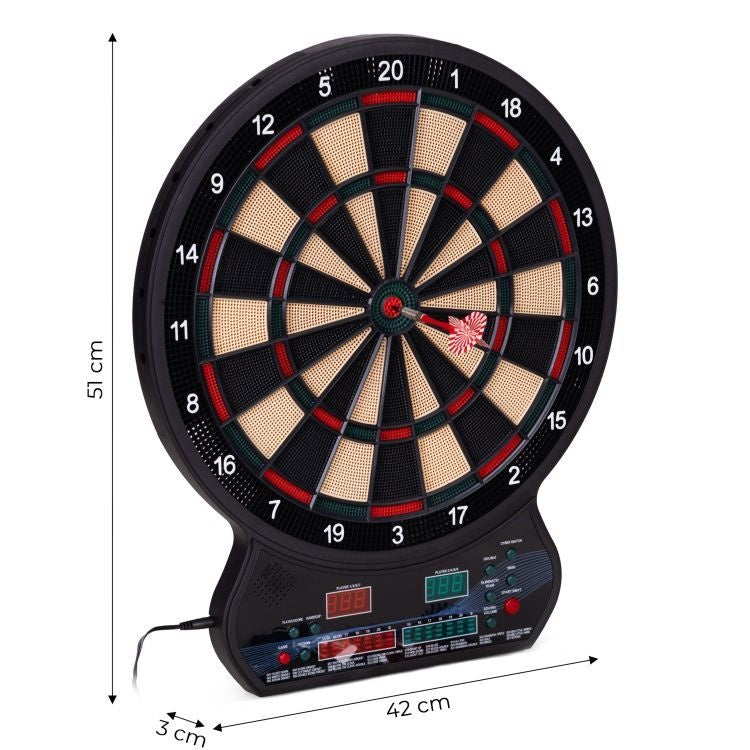 Elektronski pikado 42 cm sa LCD ekranom, 27 igara, set sa 12 pikada