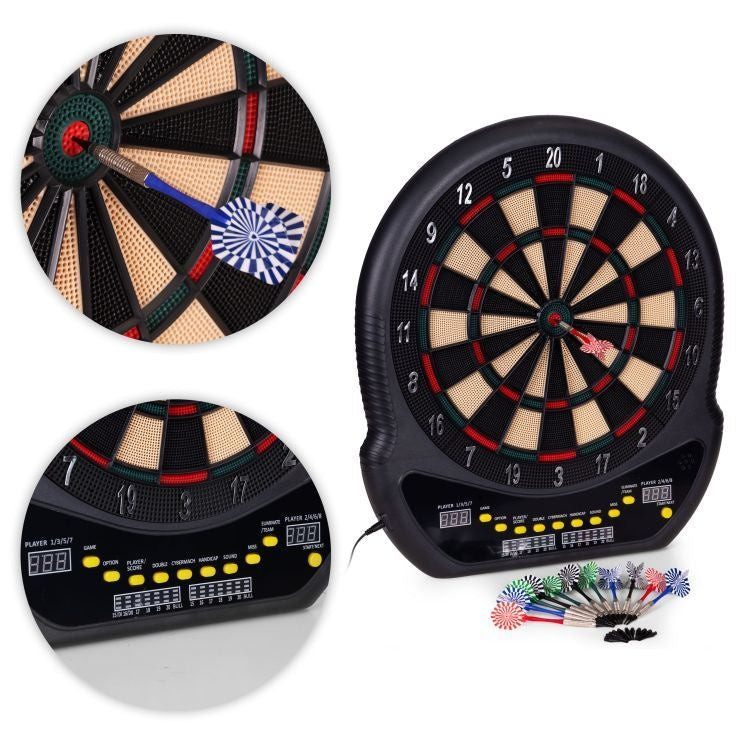 Elektronski pikado 48 cm sa LCD ekranom, 27 igara, set sa 12 pikada