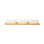ESTIA ES01-20231 PORCELANSKI SET 3 POSUDE NA DASCI OD BAMBUSA