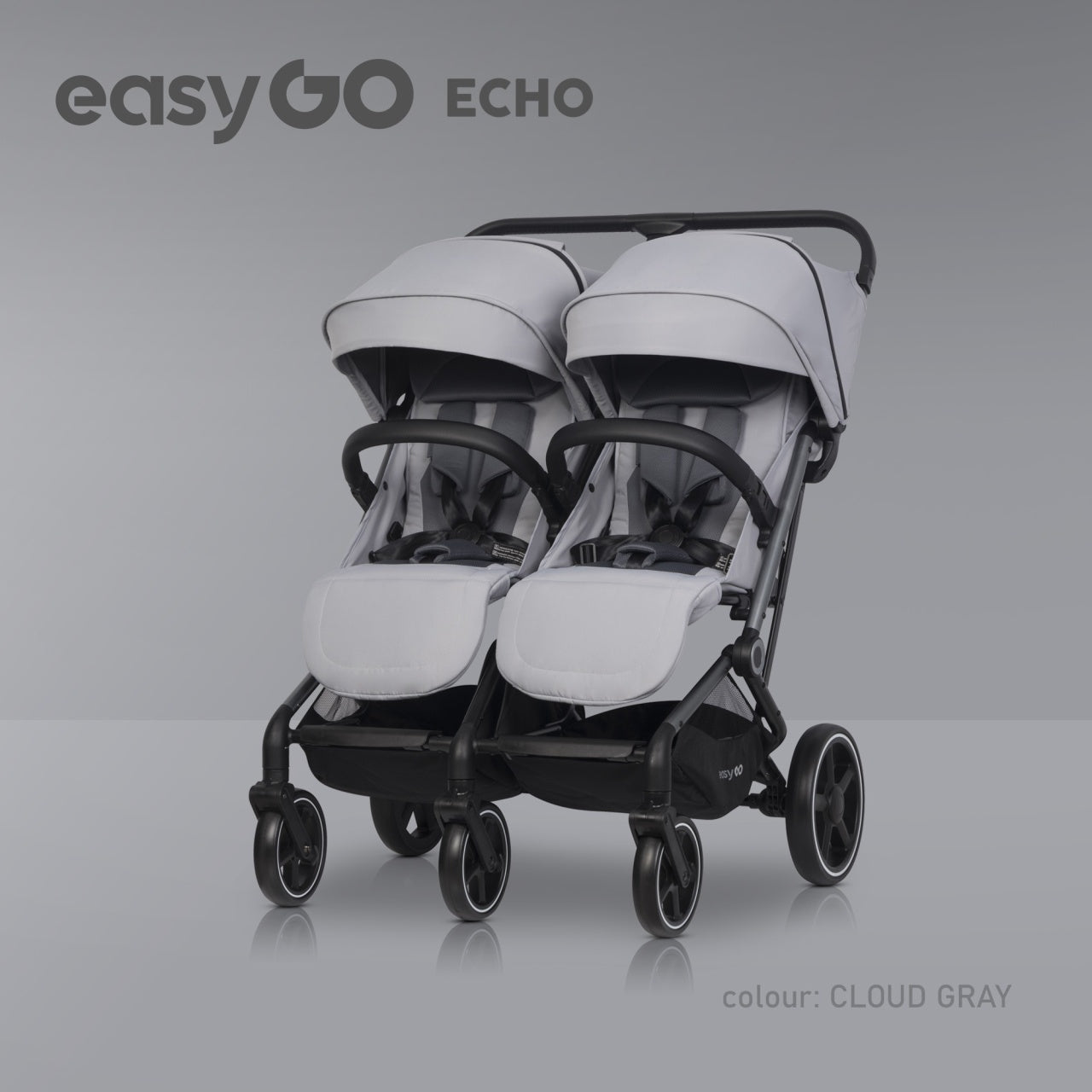 Eurocart easy go echo cloudy grey kolica za blizance