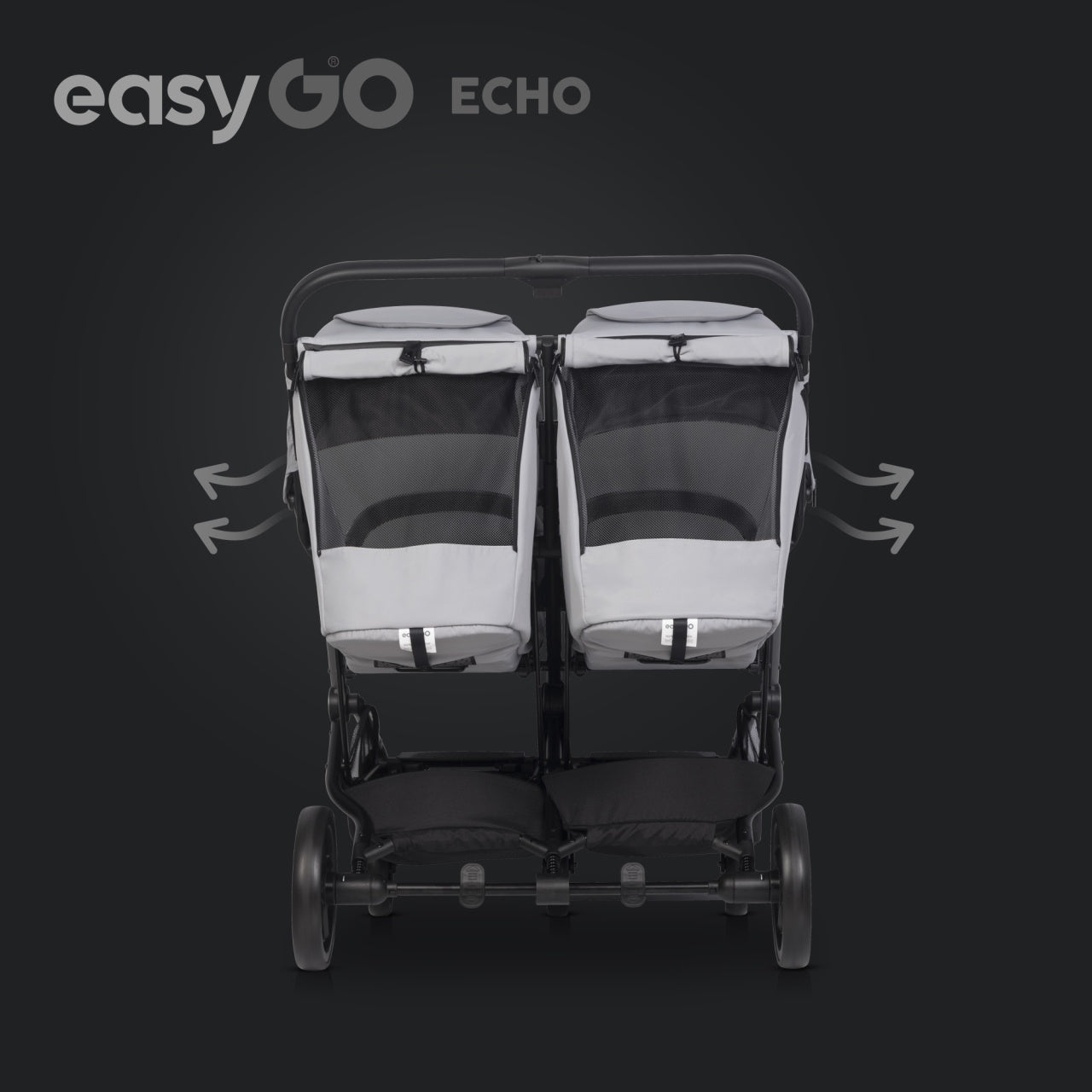 Eurocart easy go echo cloudy grey kolica za blizance