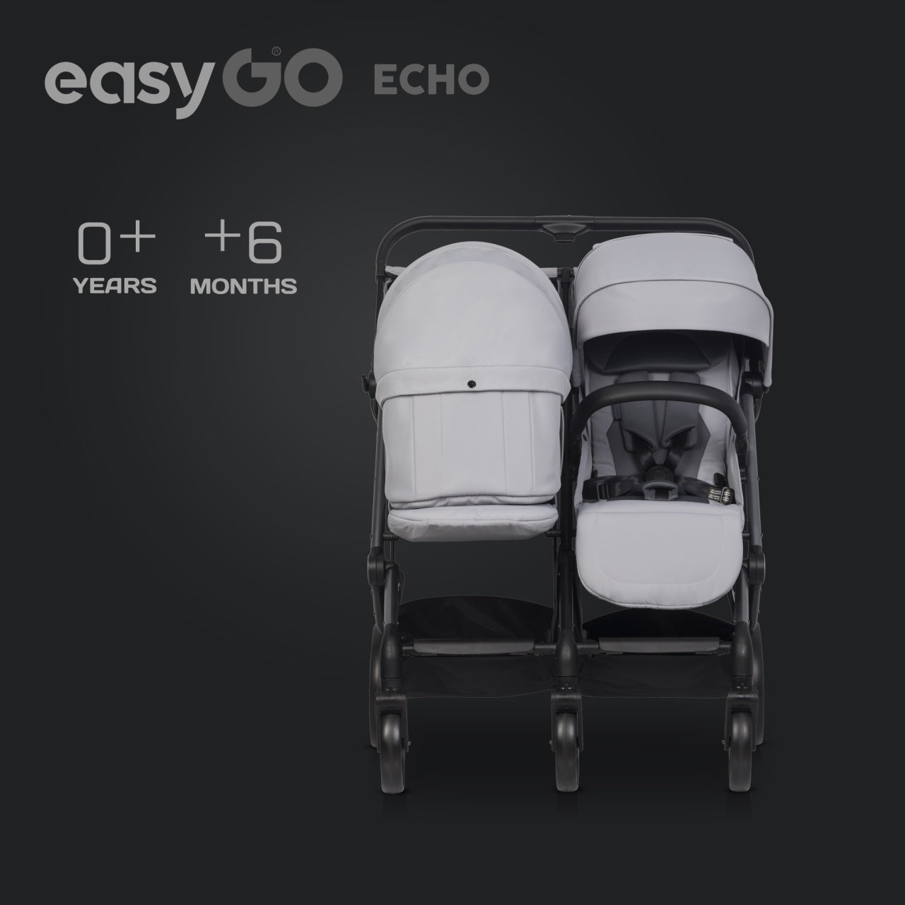 Eurocart easy go echo cloudy grey kolica za blizance