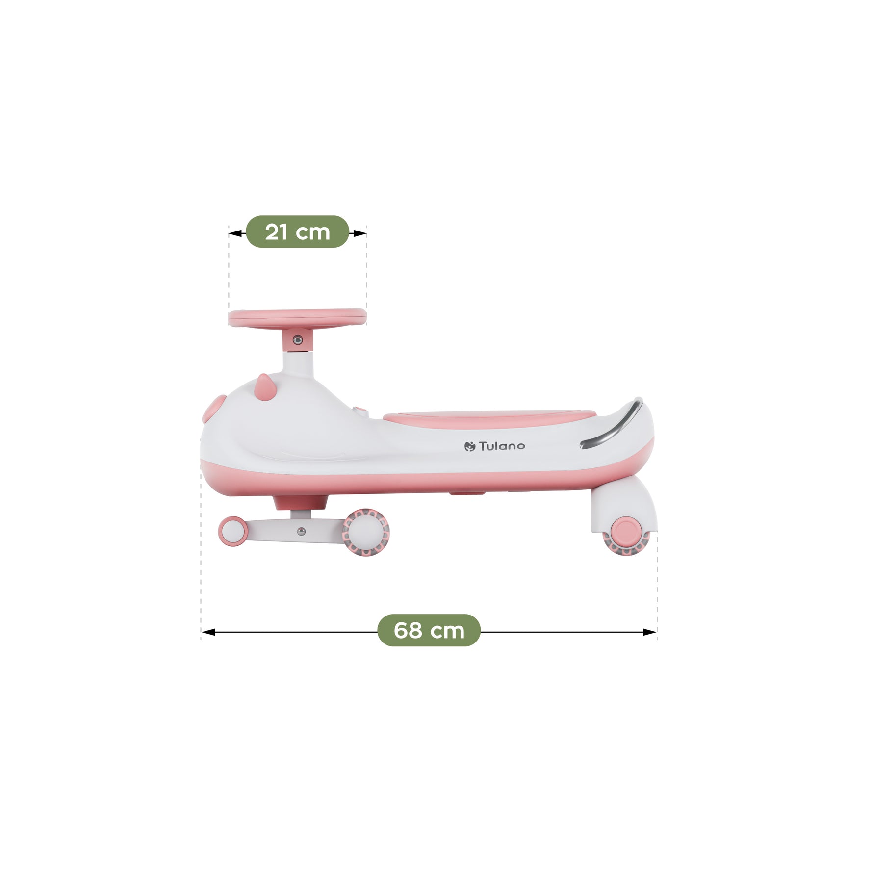 Tulano Focus 55 Gravitacioni automobil za decu bez pedala, Pink
