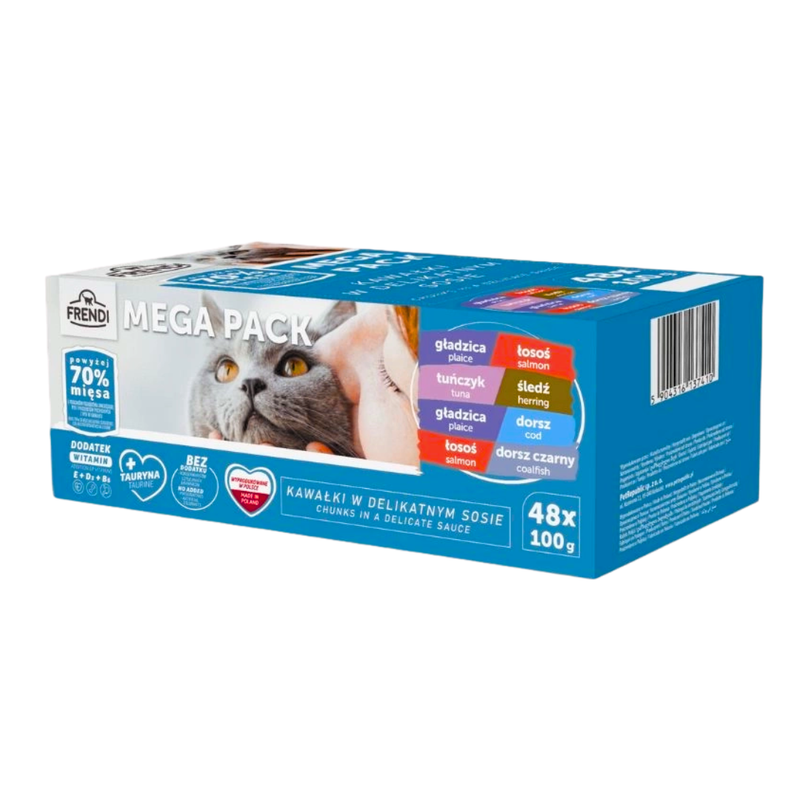 Frendi Vlažna hrana za mačke  Govedina, Piletina, Curetina, Teletina, Divljač i Jagnjetina 48x100g