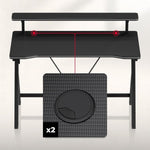 Gejmerski sto 120x60cm Huzaro Hero 1.9 Black