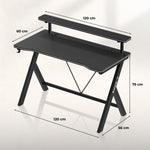 Gejmerski sto 120x60cm Huzaro Hero 1.9 Black