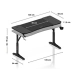 Gejmerski sto Huzaro Hero 3.6 Black 140x60 cm