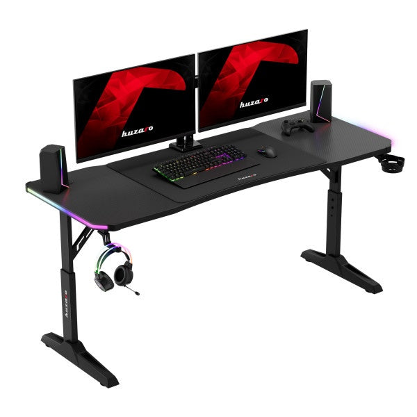 Gejmerski sto Huzaro Hero 4.6 RGB Black 160x60 cm