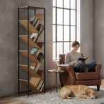 Geometrijska polica za knjige, loft stil – ModernHome