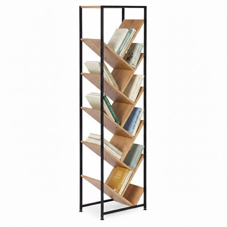Geometrijska polica za knjige, loft stil – ModernHome
