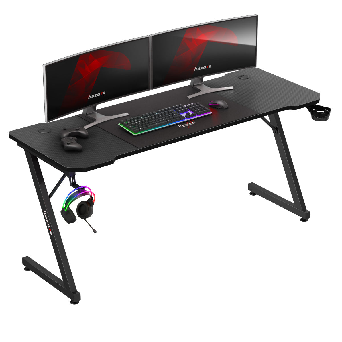Gejmerski sto 160x60cm Huzaro Hero 4.8 Black